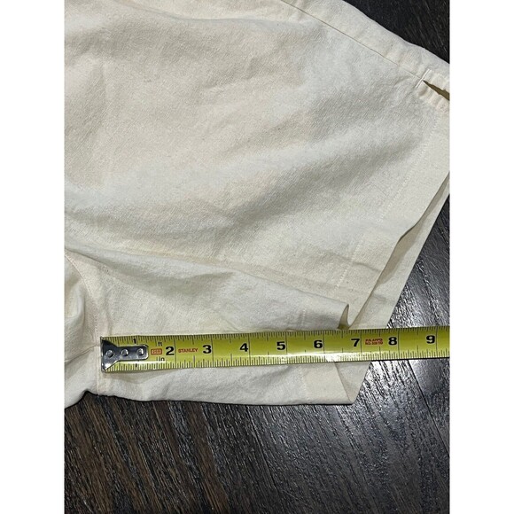 Goodlife Shorts Women’s XL Linen Blend Light Yellow Elastic Drawstring Pockets - Picture 8 of 8